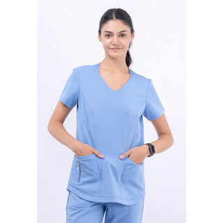 Áo Scrubs nữ phòng mổ, áo đồng phục Spa, áo phòng khám, áo Bác Sĩ V-neck Scrub Top WAT02