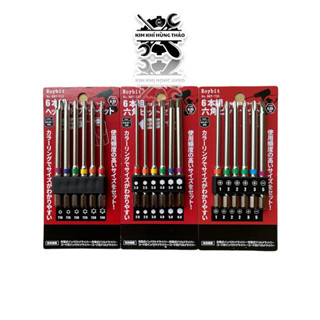 Bộ Lục giác, Lục Bông, Hoa Thị từ tính dài 65mm và 100mm cho khoan pin và khoan điện - Chuôi lục giác 6.35