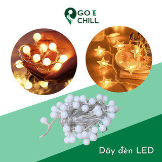 Dây đèn LED cắm trại bóng tròn, dây đèn trang trí, dây đèn decor chống thấm nước - 6m 40 bóng