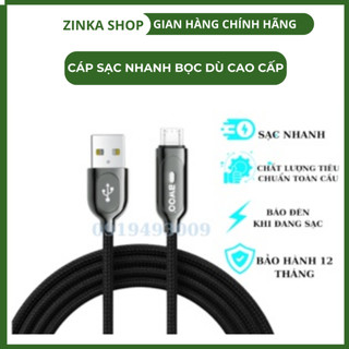 Dây sạc Usb To Micro BWOO Chính hãng cho các dòng máy samsung oppo xiaomi huwei...BH 12 Tháng ZINKA