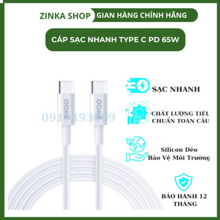 Cáp sạc nhanh Tyc to Tyc PD 65W BWOO X192 Silicon  Cho Macbook Điện thoại Laptop chân Tyc ZINKA