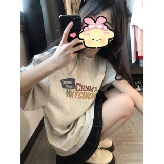 áo phông nữ tay ngắn in ấn form rộng in ấn cổ tròn áo thun 100%cotton tay lỡ local brand basic