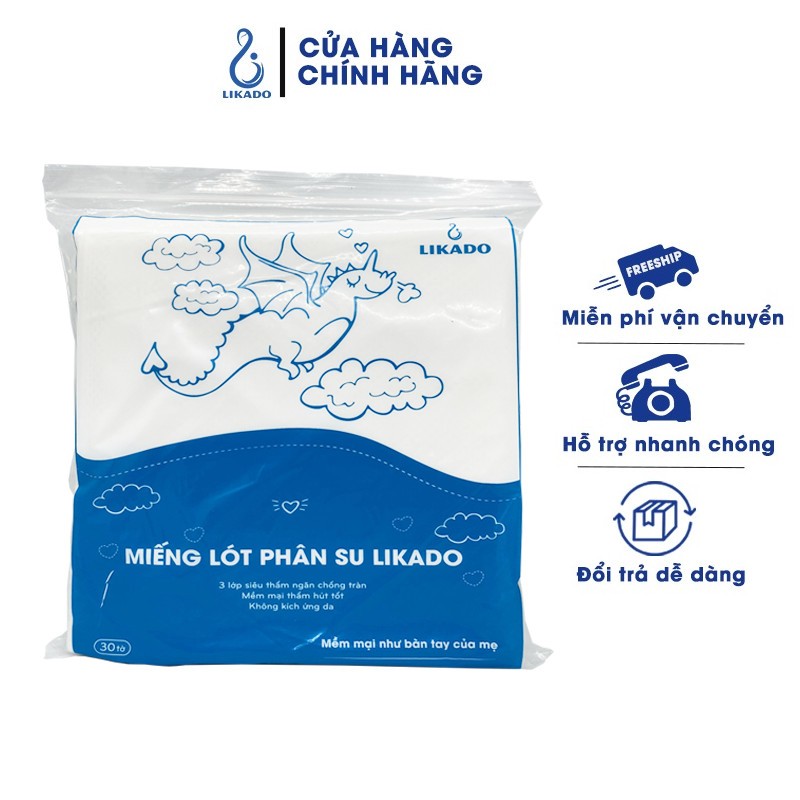 Miếng lót phân su cho bé LIKADO 3 lớp (1 túi)