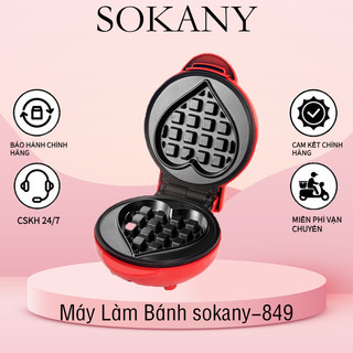 Máy làm bánh Waffle Dash Mini, bánh kẹp, bánh mì, bánh nướng sokany 849 Inox Máy Làm Sữa Máy Pha Sữa