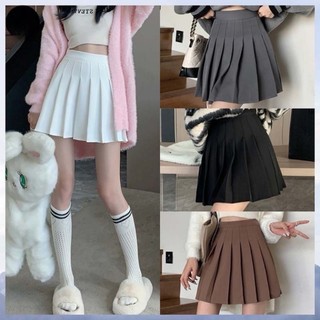 Chân váy tennis SAM CLO - Váy ngắn xếp ly lưng cao 2 lớp dáng chữ A có quần trong, khóa kéo