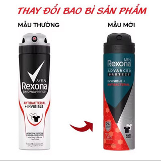 Xịt khử mùi Nam Rexona Men Invisible & Antibacterial 150ml
