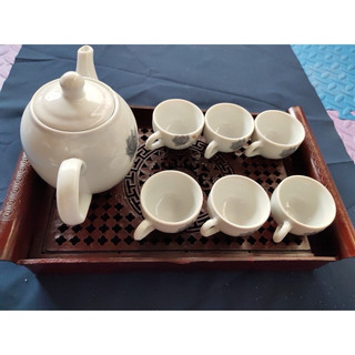 Lẻ bộ ấm trà bát tràng hoa Hồng đen một ấm và 12 chén