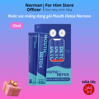 Nước súc miệng dạng gói Mouth Detox Nerman dùng để súc miệng, giúp làm sạch răng, miệng, cải thiện tình trạng răng miệng