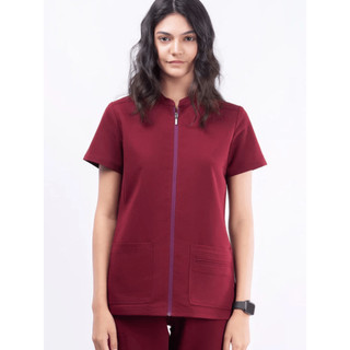 Áo Scrubs nữ phòng mổ, áo đồng phục Spa, áo phòng khám, áo Bác Sĩ V-neck Scrub Top WAT01