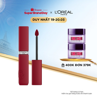 SON KEM LÌ NHẸ MÔI,16H LÂU TRÔI,CHUẨN MÀU CĂNG MƯỚT L’OREAL PARIS INFALLIBLE MATTE RESISTANCE 5ML