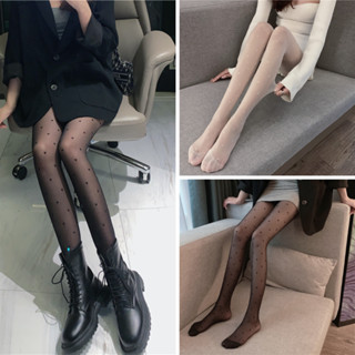 Vớ quần da chất MỎNG -MỊN- CHỐNG XƯỚC thêu tim 2 màu đen, trắng lên chân thon, dài TAT71