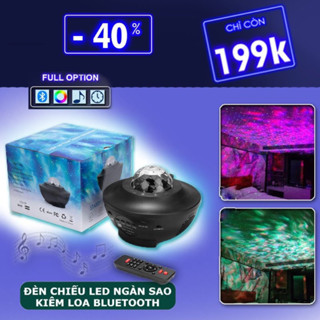 Đèn led galaxy chiếu sao ánh sáng bắc cực quang vũ trụ kiêm loa bluetooth đèn sân khấu tạo hiệu ứng ánh sao Hot Tiktok