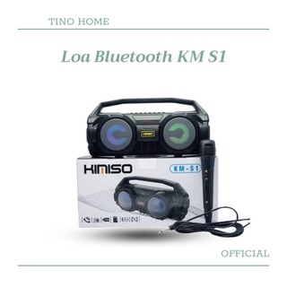 Loa Karaoke Xách Tay Kimiso KM S1 Kết Nối Bluetooth Xách Tay Di Động Có Đèn Led Kèm Mic Và Dây (GVQ Store)