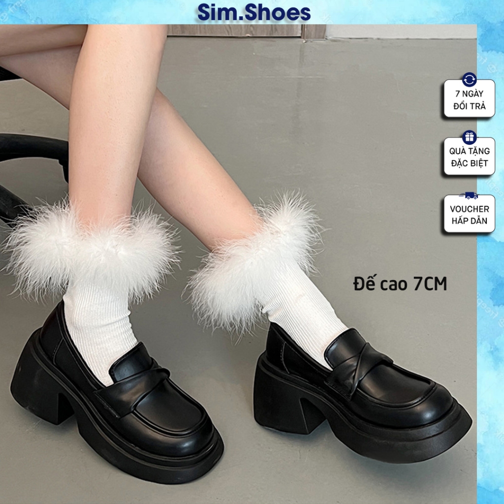 Giày loafer giày lười nữ basic dễ phối đồ da mềm dẫm gót đi được 2 kiểu đạp gót chuẩn hàng QuảngChâu