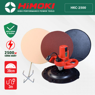 Máy xoa vữa trát tường himoki hkc - 2500 công suất 2500w hai tay cầm có dèn led xoay 360 độ 6 cấp độ chỉnh