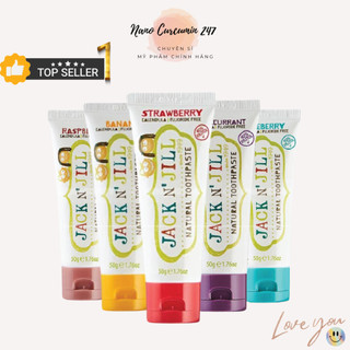 Kem đánh răng hữu cơ jack n' jill úc organic nuốt được cho bé tuýp 50g