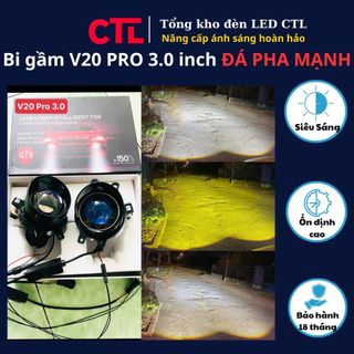 Bi led gầm ô tô 3.0 v20 pro bản cao cấp 2 chế độ pha-cos, 3 chế độ màu chống chói mới nhất 2022-bảo hành 12 tháng