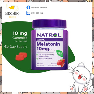 Kẹo ngủ Natrol Melatonin 10mg Mỹ Kẹo dẻo Natrol Gummies 90 viên