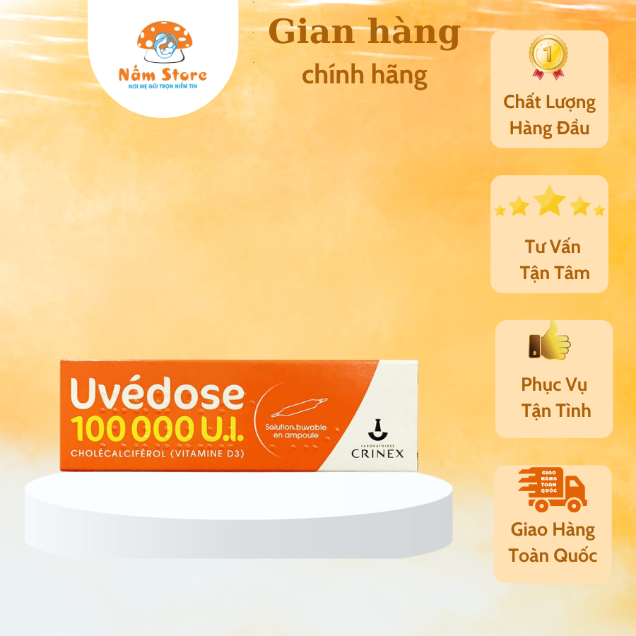 Vitamin D3 Uvedose Liều Cao 100000 UI Của Pháp Cho Bé Từ 18 Tháng