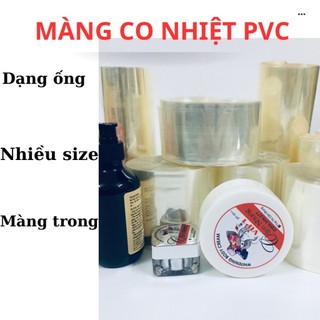 Màng co nhiệt pvc trong suốt, Màng Co Bọc Mỹ Phẩm Dạng Ống Đủ Kích Thước,  màng co bọc lọ, chai, nắp