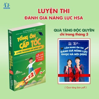 Sách - Tổng ôn cấp tốc luyện thi Đánh giá năng lực - Phòng luyện HSA 3 tháng - Bản 2024 luyện thi ĐGNL ĐHQG HN - HOCMAI