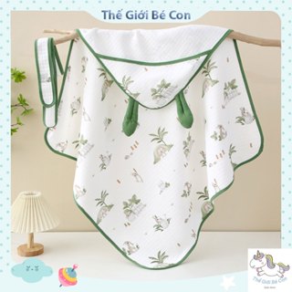 Khăn Choàng Bé sơ sinh, khăn quấn bé sơ sinh 100% sợi bông tự nhiên mềm mịn, thoáng mát, (90x90)