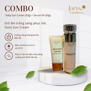 Combo 4 Giữ ẩm trắng sáng phục hồi Daily Sun Cream (50g) + Serum 04 (50g)