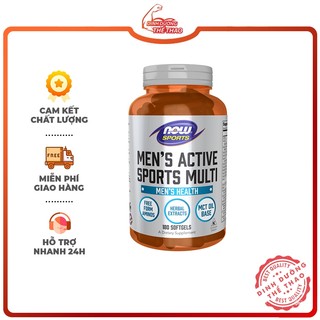  Now Men Active Sport Multi  Bổ Sung Vitamin tổng hợp và Khoáng Chất Thiết Yếu Dành Cho Nam Giới 
