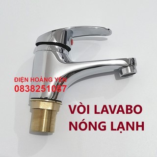 Lavabo nóng lạnh đồng thau cao cấp