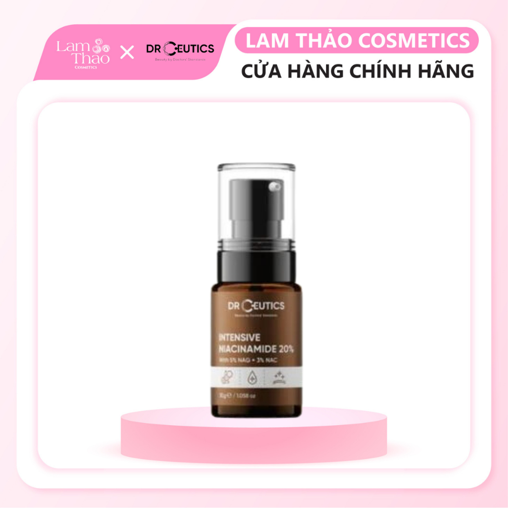 Tinh Chất Hỗ Trợ Giảm Thâm, Sáng Da & Kiềm Dầu DrCeutics Intensive Niacinamide 20% With 5% NAG + 3% 