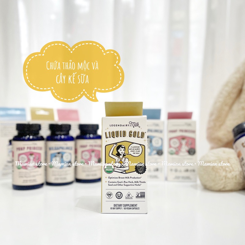 Viên uống lợi sữa hữu cơ Legendairy Milk Mỹ 60 viên