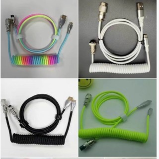 Dây cáp xoăn, custom cho bàn phím cơ sắc màu