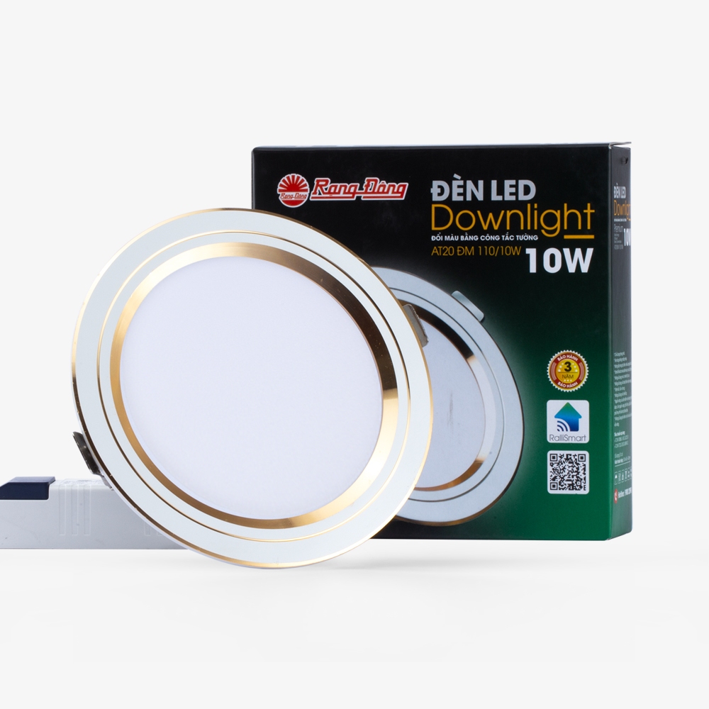 Đèn LED âm trần downlight đổi màu AT20 ĐM Rạng Đông