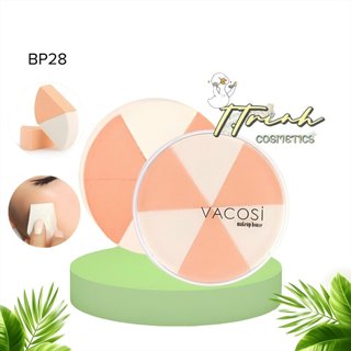 (auth) BP28 - Bông Phấn Vacosi Ướt Tam Giác 6 Miếng ( Loại Bịch )