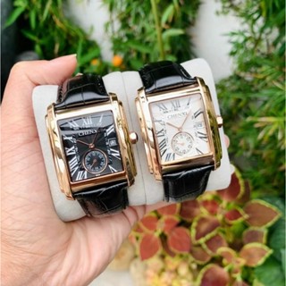 Đồng hồ nam mặt vuông dây da Chenxi (CX-8216) cao cấp lịch lãm - Đồng hồ mặt vuông nam dây da bản chuẩn