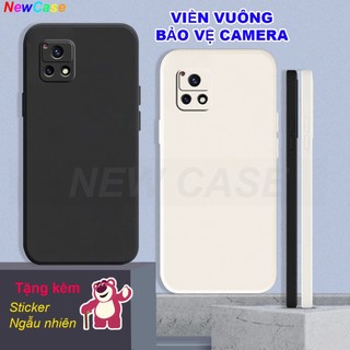 Ốp lưng Vivo Y52S TPU viền vuông bảo vệ camera,tặng miếng dán sticker