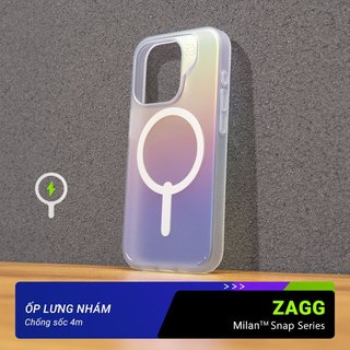 Ốp Lưng Nhám ZAGG Milan Snap Case Ốp Phản Quang 7 Màu Siêu Đẹp, Thiết Kế Mỏng Nhẹ, Không Bám Vân Tay