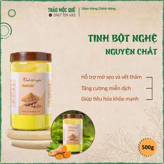  Tinh Bột Nghệ Thảo Mộc Quê Nguyên Chất Tốt Cho Dạ Dày Đẹp Dáng Đẹp Da & Phù Hợp Cho Phụ Nữ Sau Sinh 500g