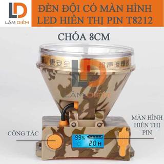 Đèn pin đội đầu cao cấp kín nước siêu sáng có màn hình LCD 5212 - 8212