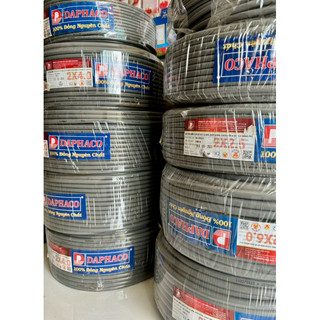 Dây điện đôi bọc xám daphaco, tiết diện 2x1.0 2x2.5 2x4.0 2x6.0 - giá cuộn 100m