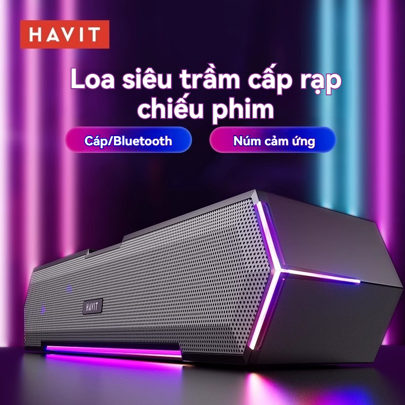 HAVITMáy tính để bàn âm thanh máy tính Hewitt m19Công Suất Lớn Dùng Cho Máy Vi Tính PC, Laptop, Tivi
