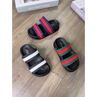 Dép lê quai ngang kẻ đế chống trượt mùa hè cho bé