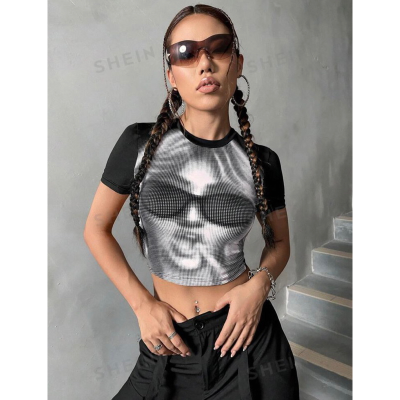 [Hàng order Shein] áo phông top cô gái