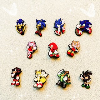 Sticker gắn dép sục cross Jibbitz gắn balo hình Sonic siêu đáng yêu - GaGaMoHinh