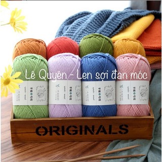 Len Yaoh Wool, len cuộn đan móc khăn 3mm cuộn 100gr