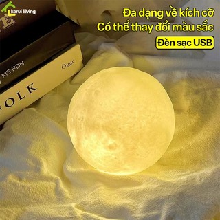 Đèn ngủ mặt trăng sze 8-18cm NAGO, đèn ngủ mặt trăng tặng kèm đế gỗ xịn,đèn ngủ moon light trang trí