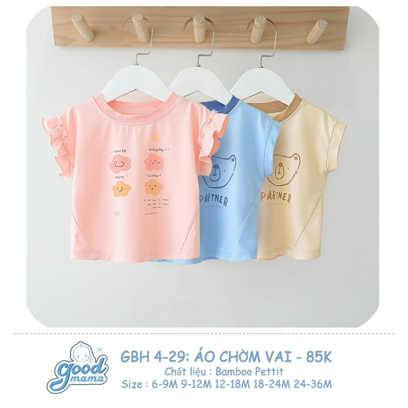 áo, bộ cộc tay Goodmama chất petit