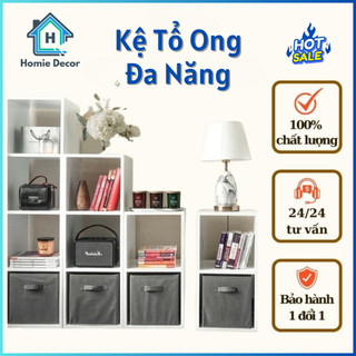 Kệ gỗ tổ ong - kệ đa năng gỗ nhiều tầng lắp ghép tiện dụng gỗ mdf