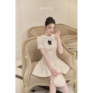 HALIS STUDIO - Váy tafta vân gỗ xếp ly Maris Dress