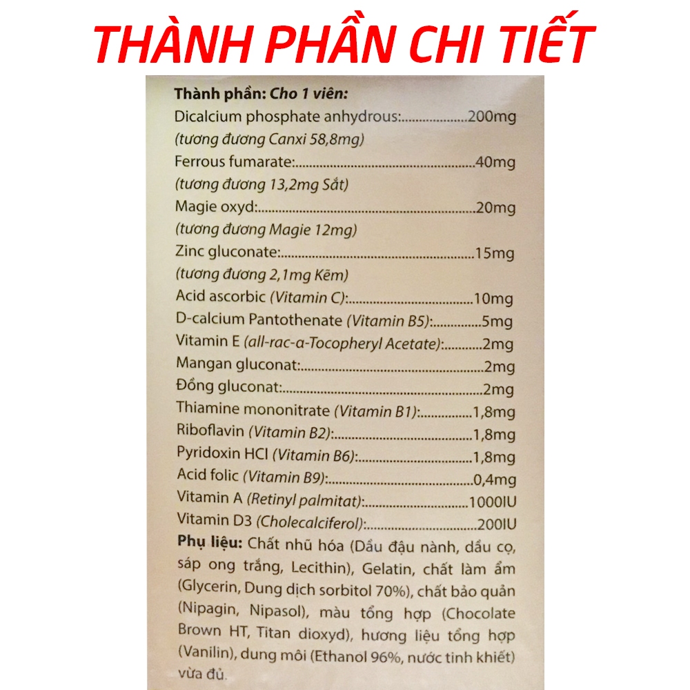 Viên uống vitamin tổng hợp Phamagel Plus tăng cường sức khỏe - Hộp 100 viên [Phamagel Plus 100v]